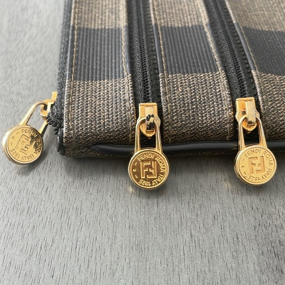 ❌SOLD❌ Rare Vintage FENDI Pequin Canvas Pouch - Picture 6 of 10